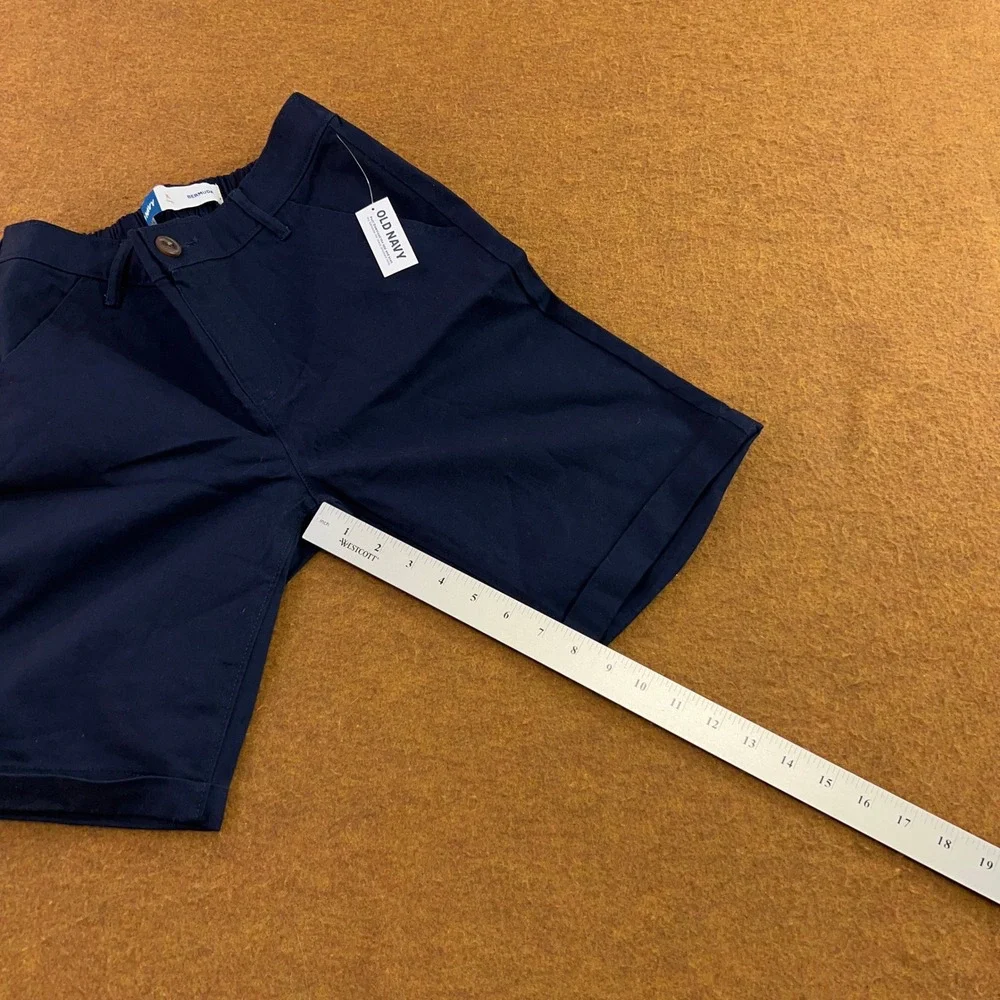 Old Navy Boys XL 14-16 Navy Blue Bermuda Chino Uniform Shorts NWT